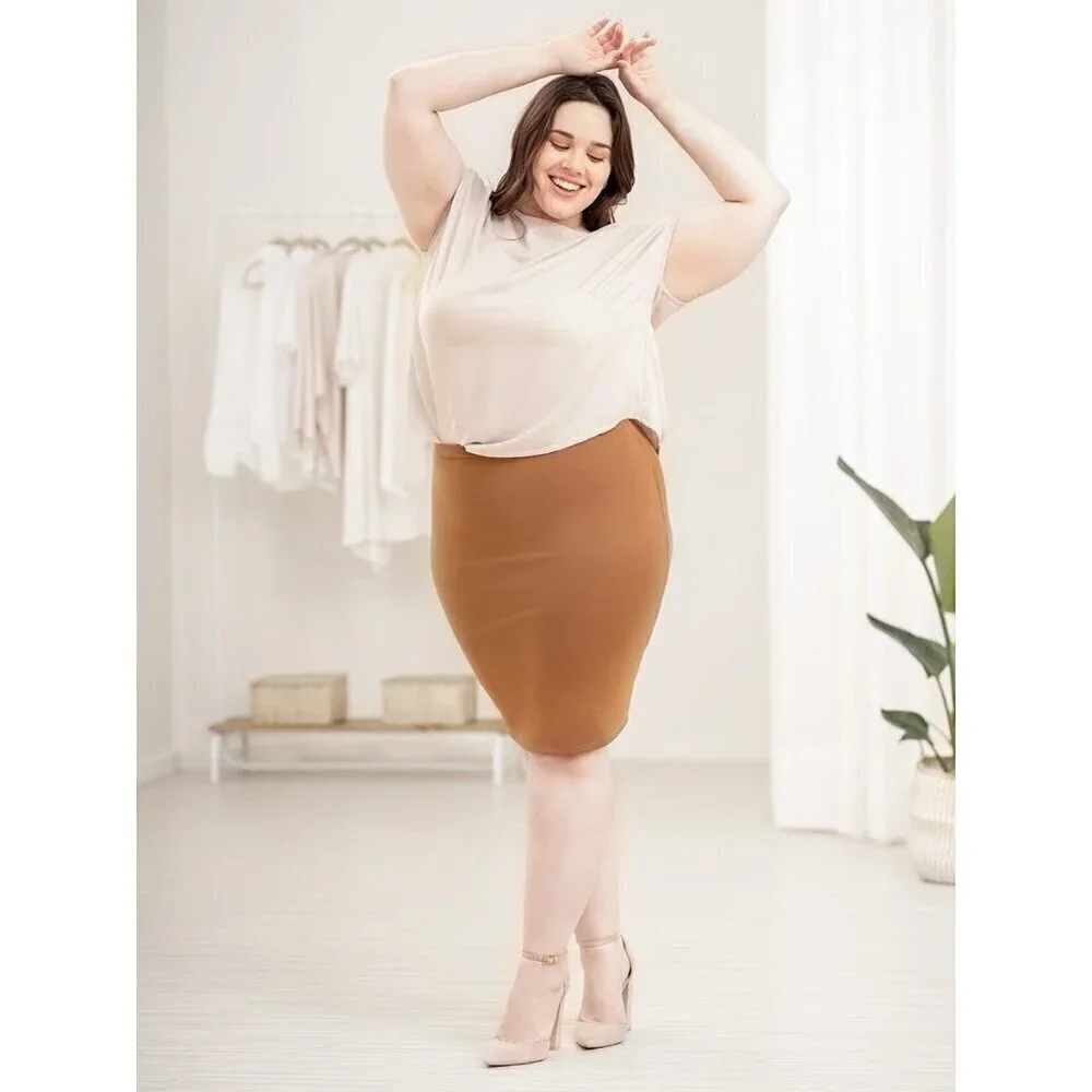 Shapermint Empetua High Waisted Shaper Shorts Sz Medium LG Nude Shapewear 55021